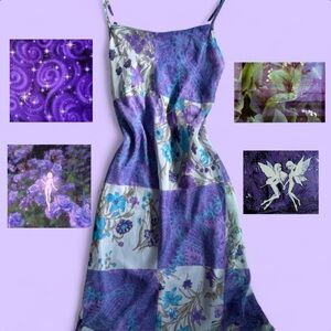 vintage 90s y2k Rampage whimsical patchwork maxi dress
